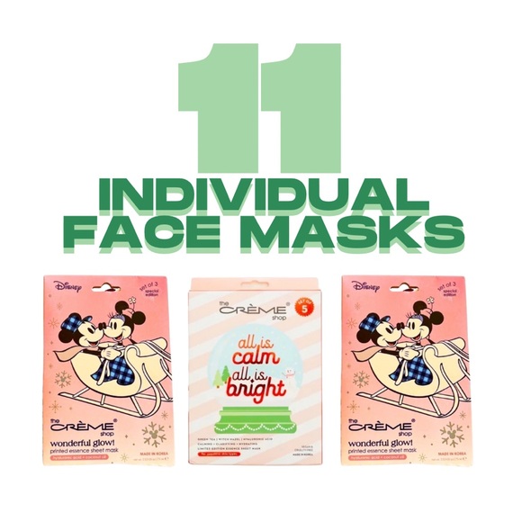 HP! NEW! 3-pack The Crème Shop Pink and Cream Skincare Masks Minnie Mouse Disney - Picture 1 of 9
